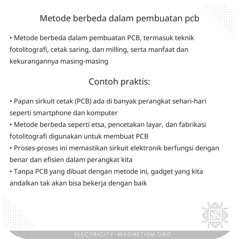 Metode Berbeda dalam Pembuatan PCB