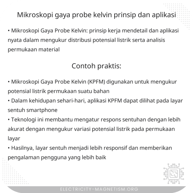 Mikroskopi Gaya Probe Kelvin | Prinsip dan Aplikasi