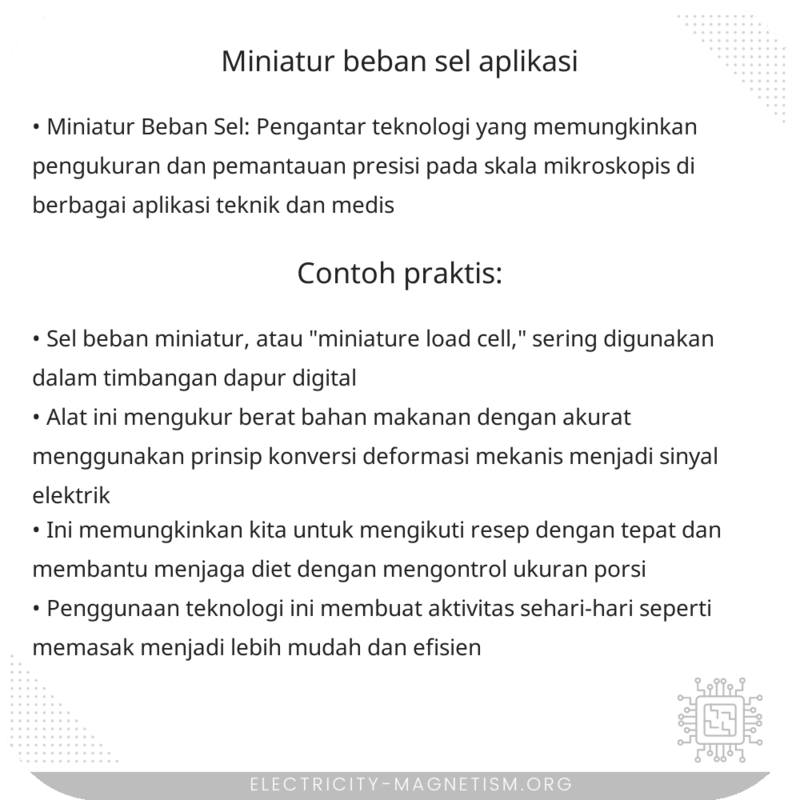 Miniatur Beban Sel | Aplikasi