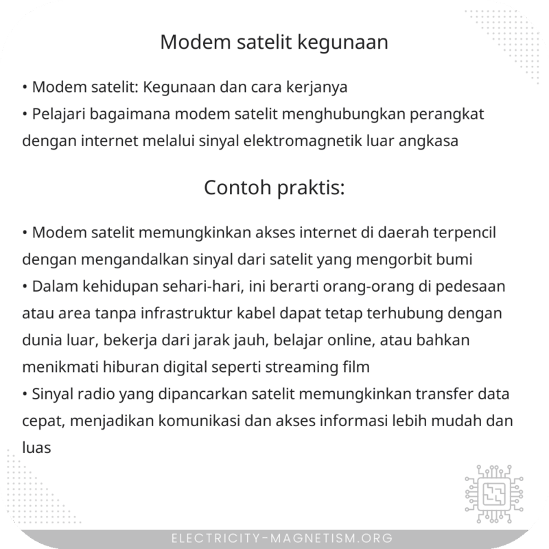 Modem Satelit | Kegunaan