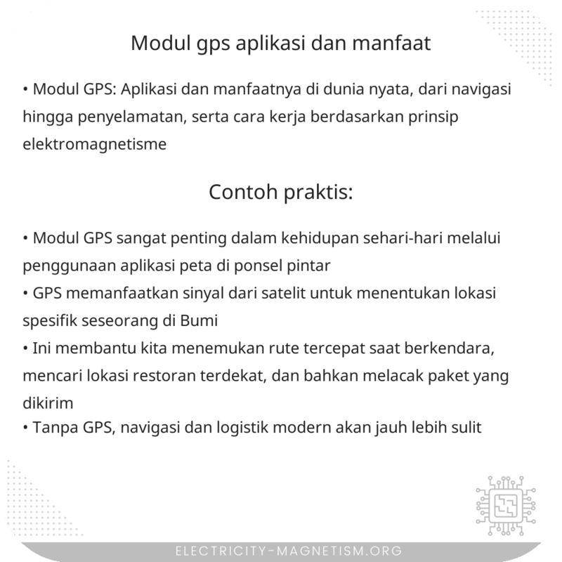 Modul GPS | Aplikasi dan Manfaat