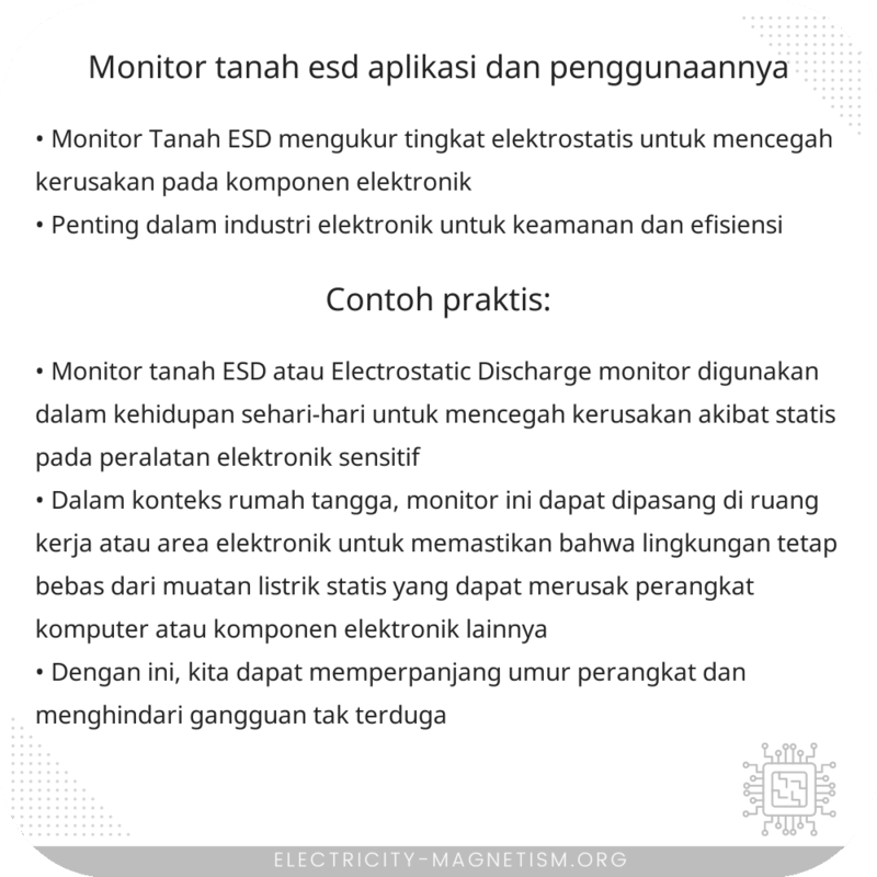 Monitor Tanah ESD | Aplikasi dan Penggunaannya