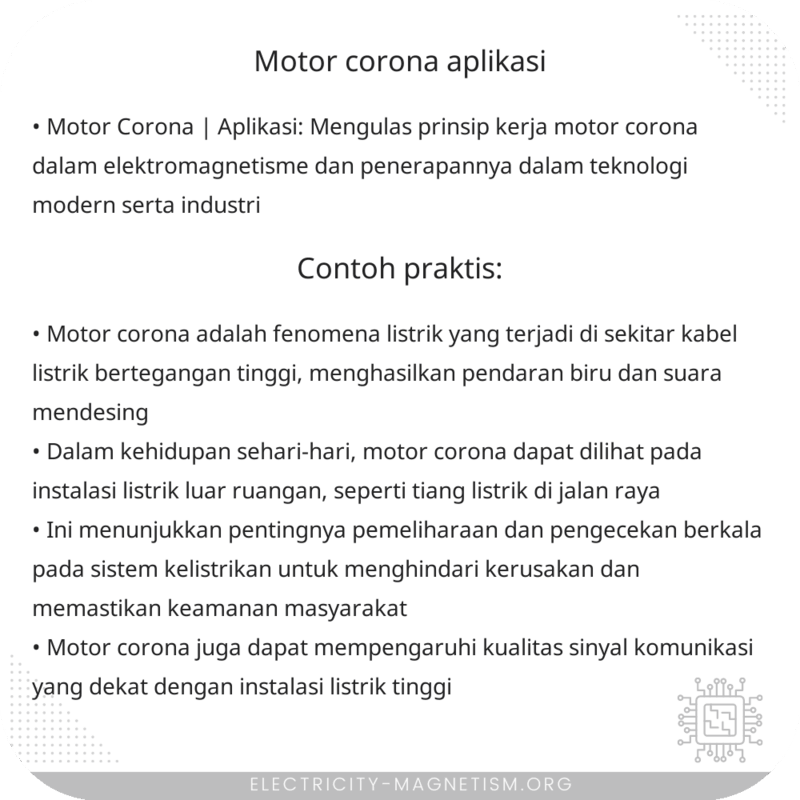 Motor Corona | Aplikasi