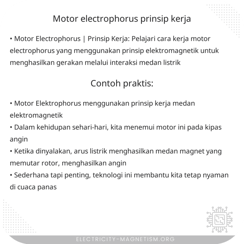 Motor Electrophorus | Prinsip Kerja