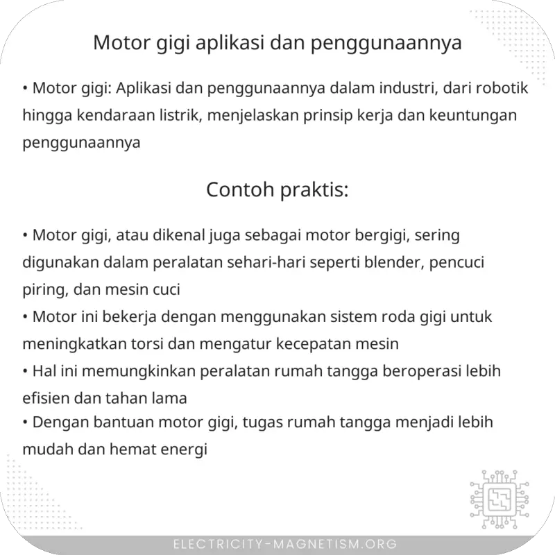 Motor Gigi | Aplikasi dan Penggunaannya