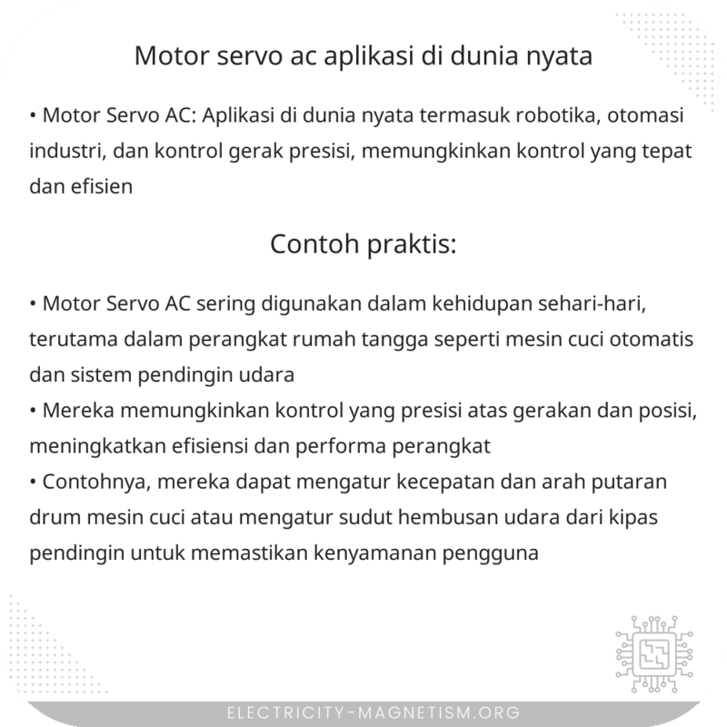 Motor Servo AC | Aplikasi di Dunia Nyata