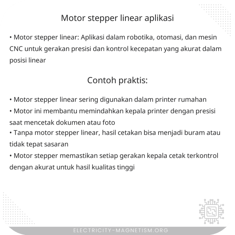 Motor Stepper Linear | Aplikasi