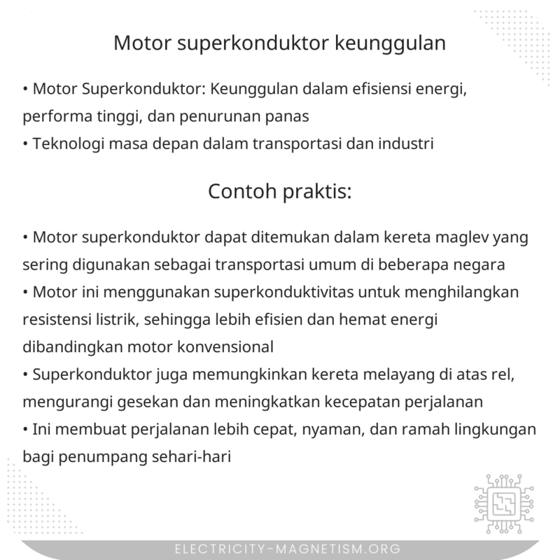 Motor Superkonduktor | Keunggulan