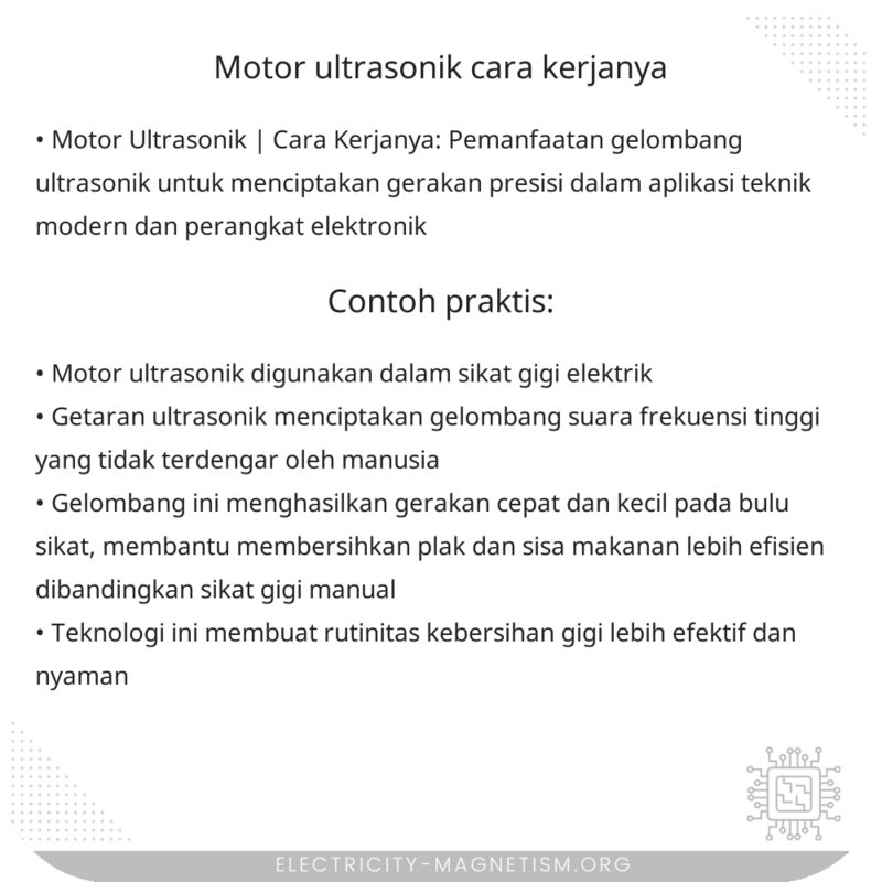 Motor Ultrasonik | Cara Kerjanya