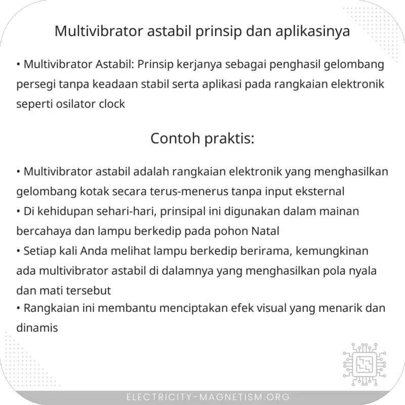 Multivibrator Astabil | Prinsip dan Aplikasinya