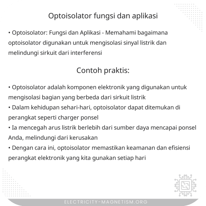 Optoisolator | Fungsi dan Aplikasi