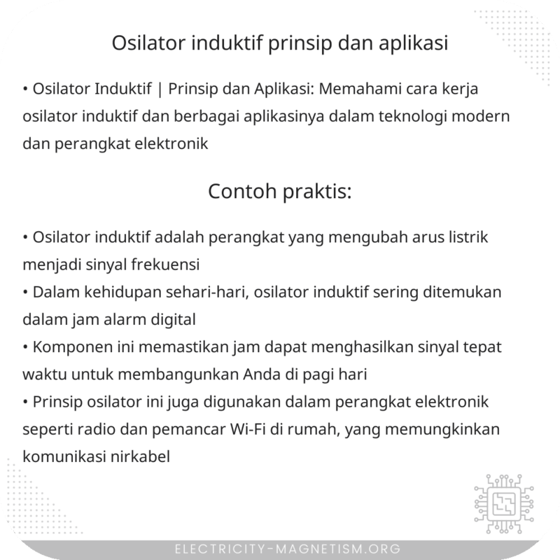 Osilator Induktif | Prinsip dan Aplikasi