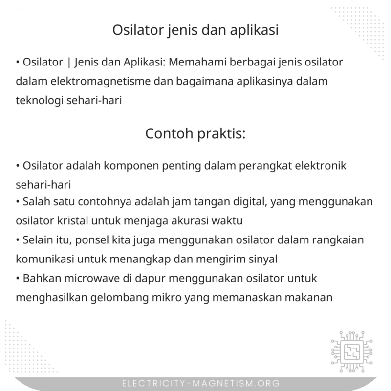 Osilator | Jenis dan Aplikasi