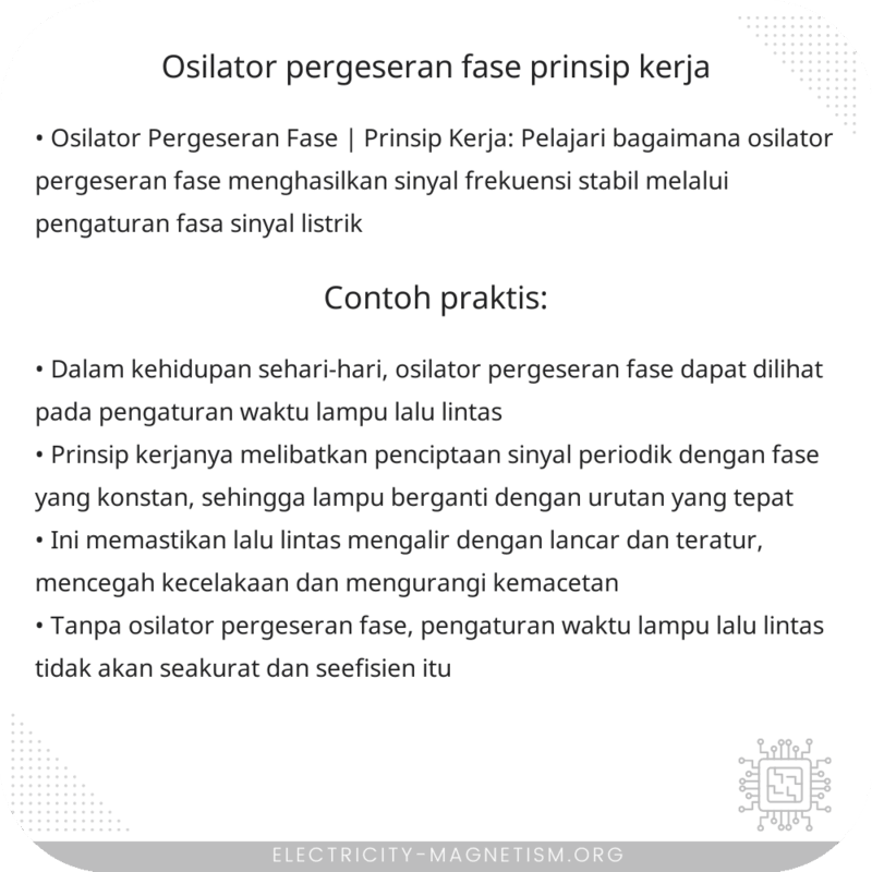 Osilator Pergeseran Fase | Prinsip Kerja