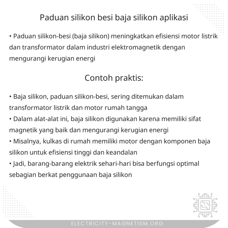 Paduan Silikon-Besi (Baja Silikon) | Aplikasi