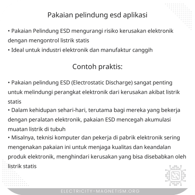 Pakaian Pelindung ESD | Aplikasi