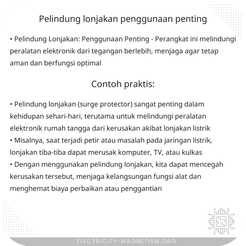 Pelindung Lonjakan | Penggunaan Penting