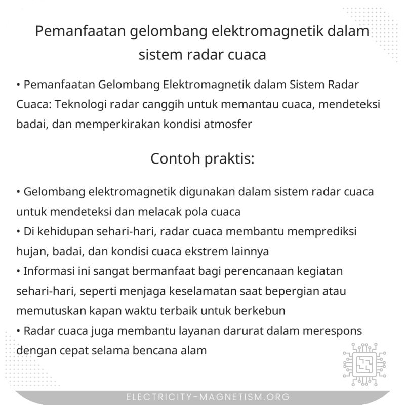 Pemanfaatan Gelombang Elektromagnetik dalam Sistem Radar Cuaca
