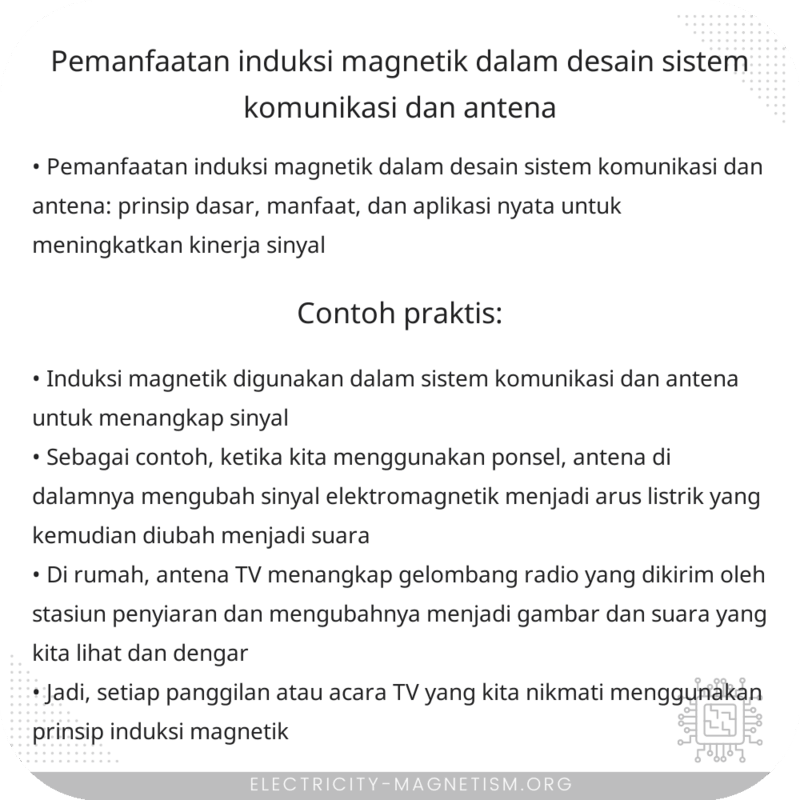 Pemanfaatan Induksi Magnetik dalam Desain Sistem Komunikasi dan Antena