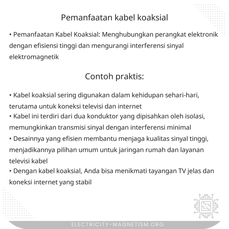 Pemanfaatan Kabel Koaksial
