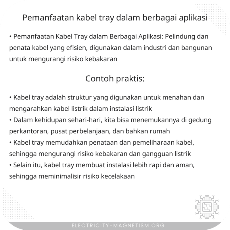 Pemanfaatan Kabel Tray dalam Berbagai Aplikasi