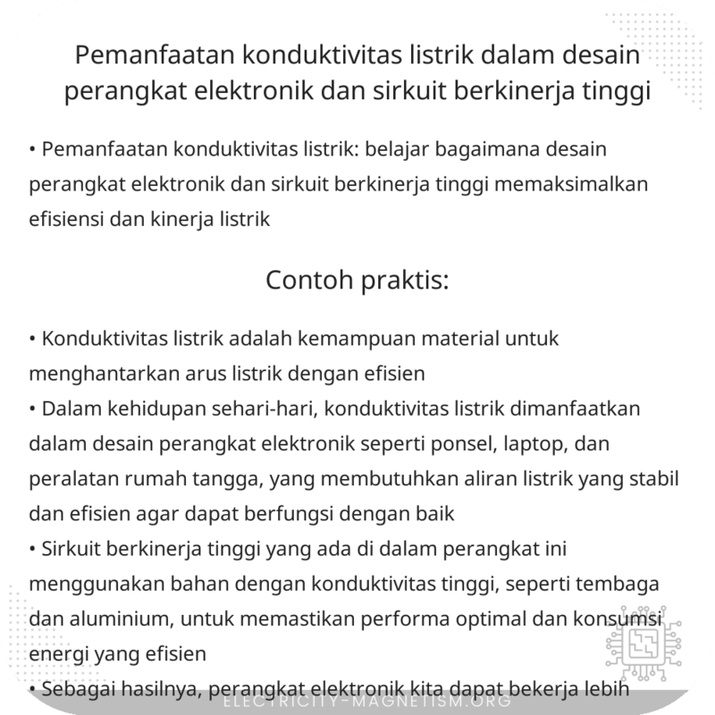 Pemanfaatan Konduktivitas Listrik dalam Desain Perangkat Elektronik dan Sirkuit Berkinerja Tinggi