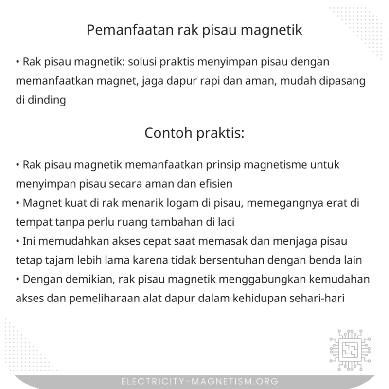 Pemanfaatan Rak Pisau Magnetik