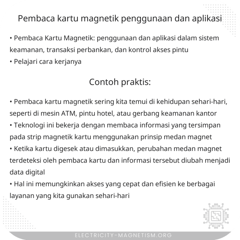 Pembaca Kartu Magnetik | Penggunaan dan Aplikasi