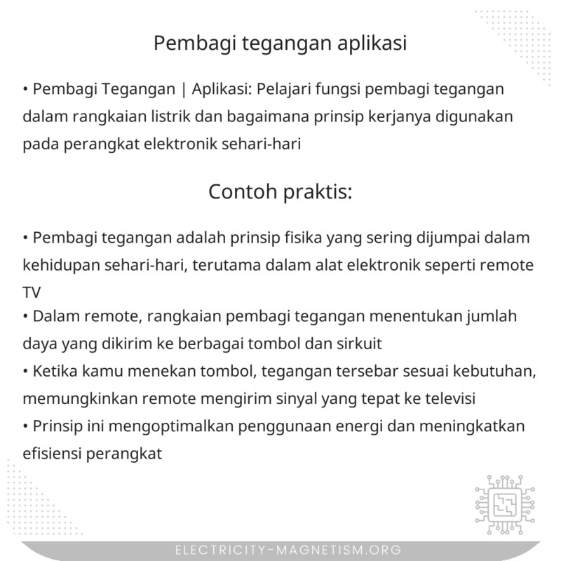 Pembagi Tegangan | Aplikasi