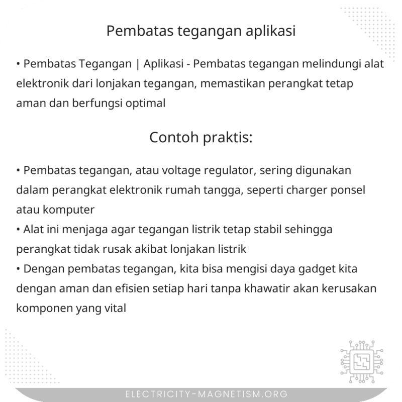 Pembatas Tegangan | Aplikasi