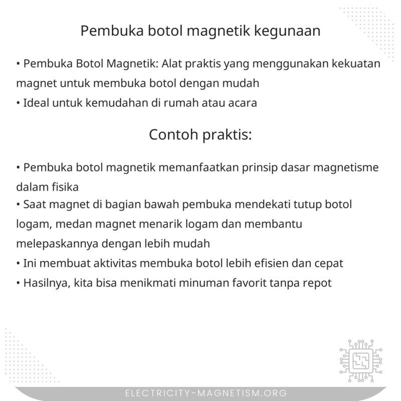 Pembuka Botol Magnetik | Kegunaan