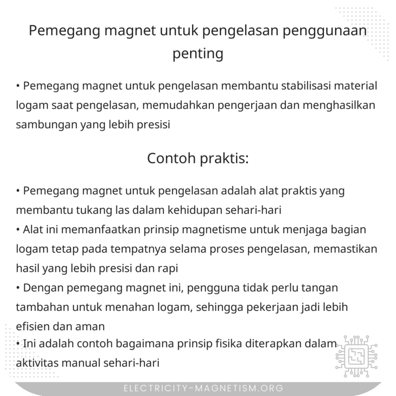 Pemegang Magnet untuk Pengelasan | Penggunaan Penting