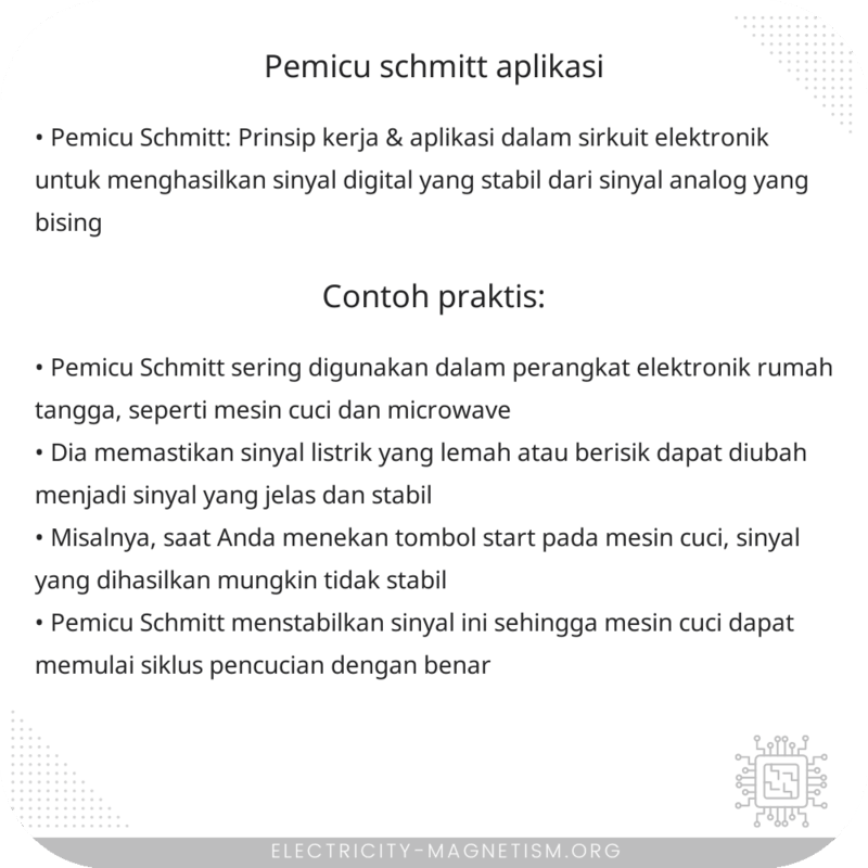 Pemicu Schmitt | Aplikasi