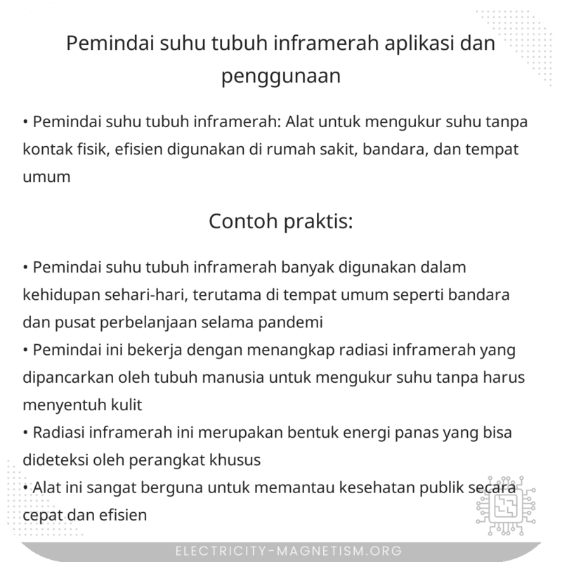 Pemindai Suhu Tubuh Inframerah | Aplikasi dan Penggunaan