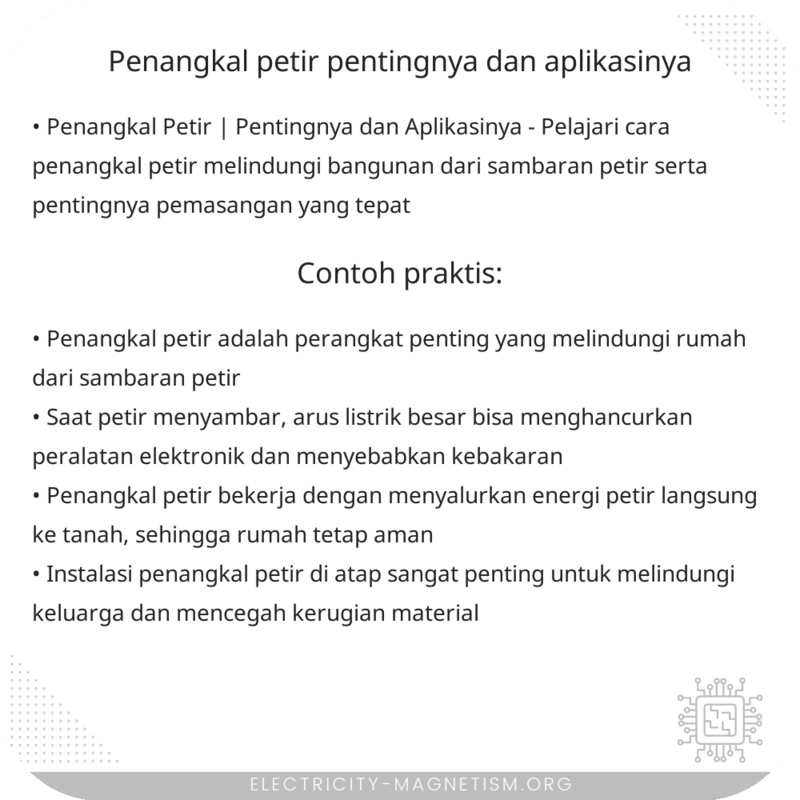 Penangkal Petir | Pentingnya dan Aplikasinya