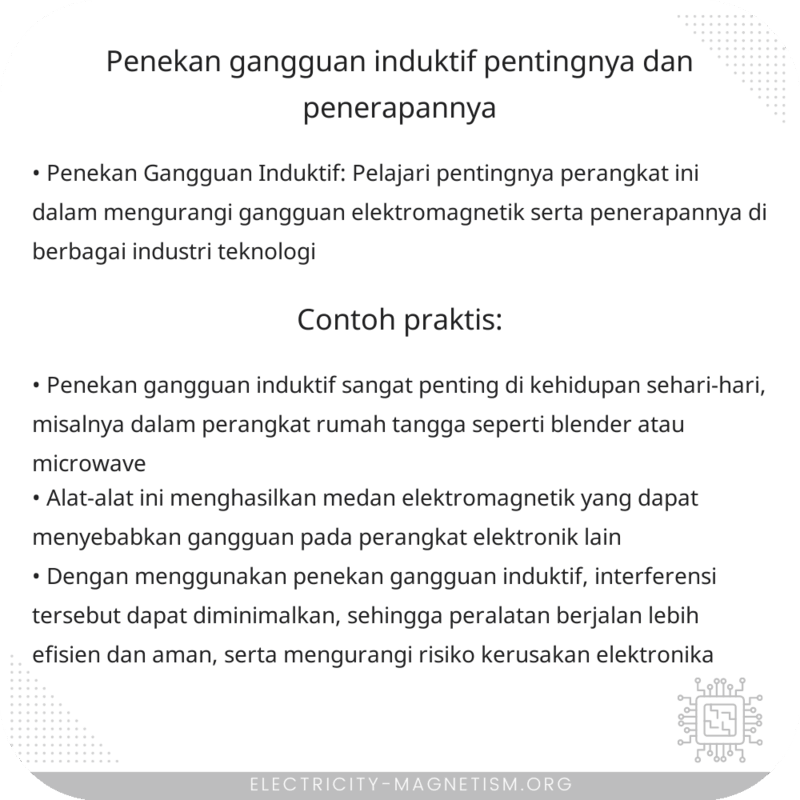 Penekan Gangguan Induktif | Pentingnya dan Penerapannya