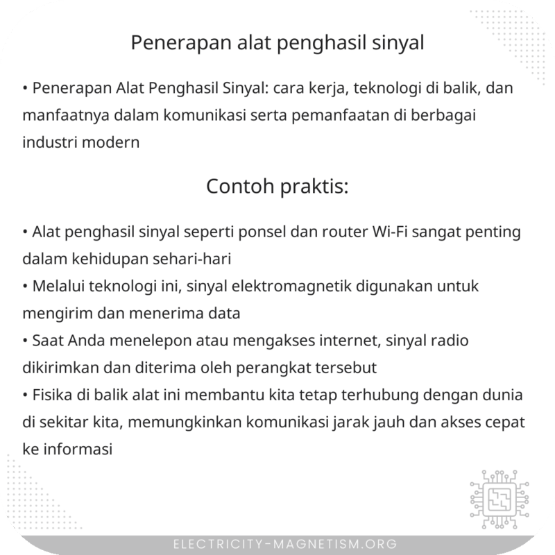 Penerapan Alat Penghasil Sinyal