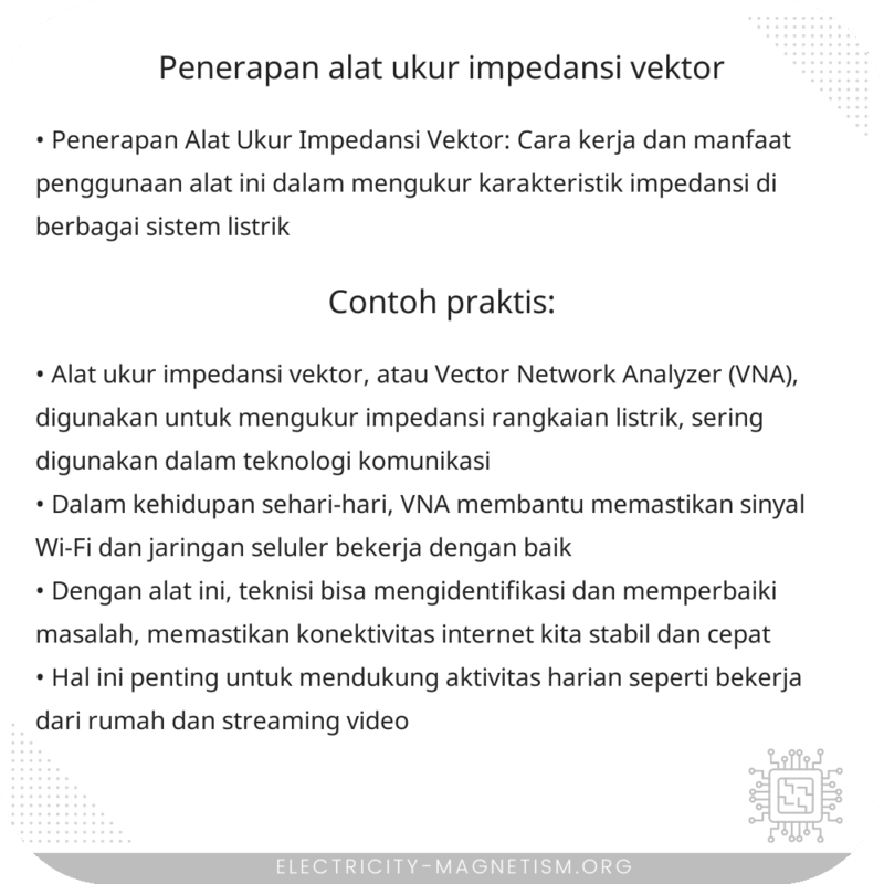 Penerapan Alat Ukur Impedansi Vektor