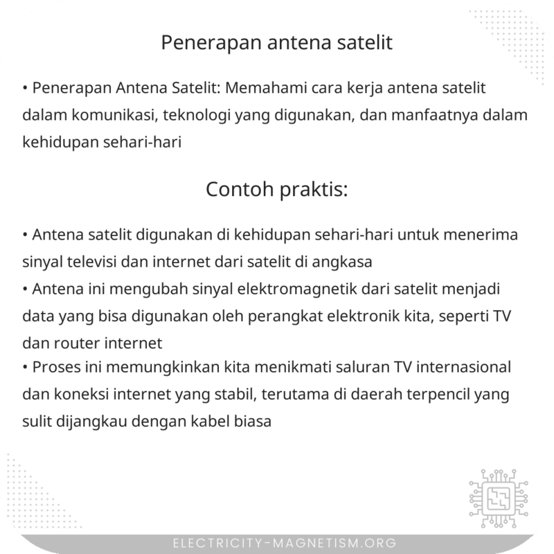 Penerapan Antena Satelit