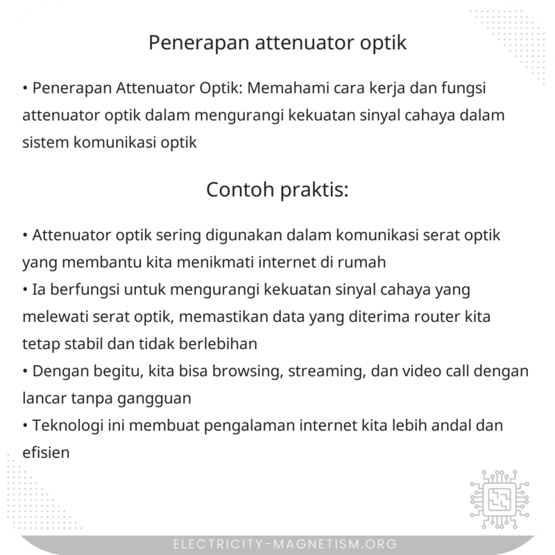Penerapan Attenuator Optik