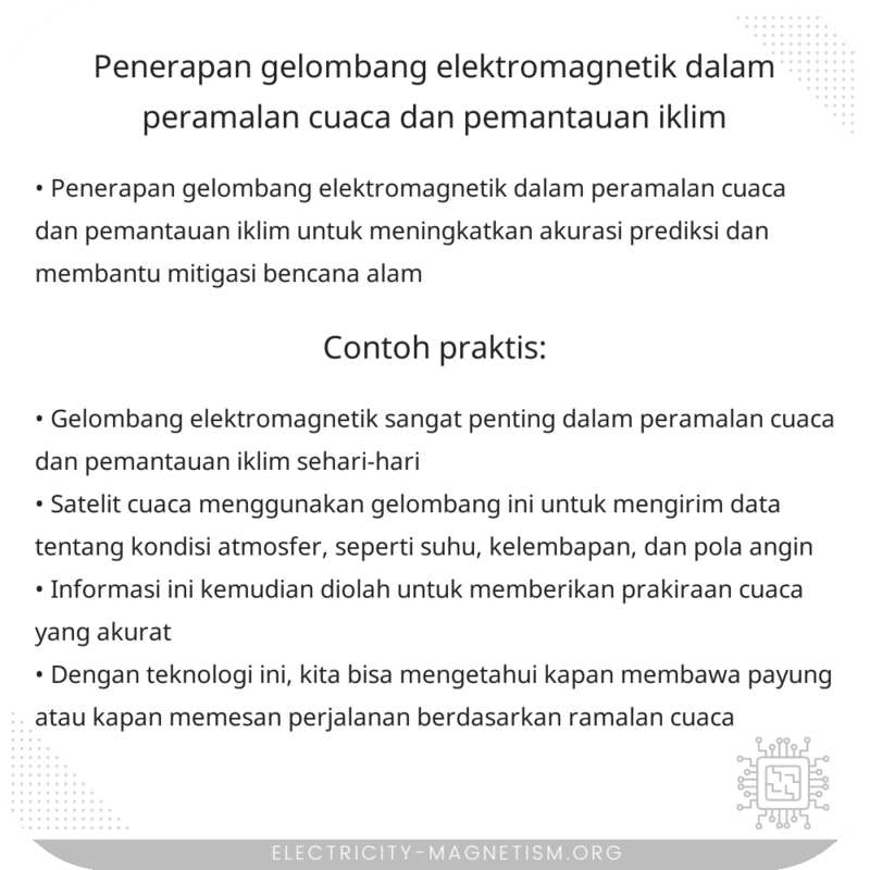 Penerapan Gelombang Elektromagnetik dalam Peramalan Cuaca dan Pemantauan Iklim