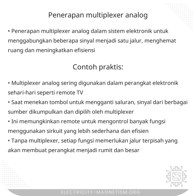Penerapan Multiplexer Analog