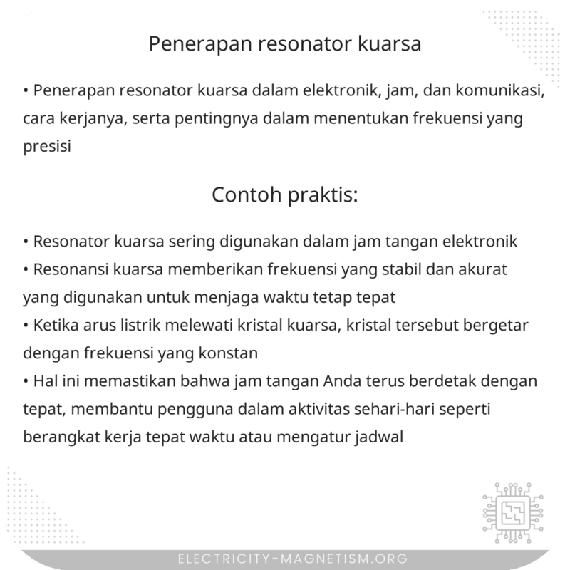 Penerapan Resonator Kuarsa