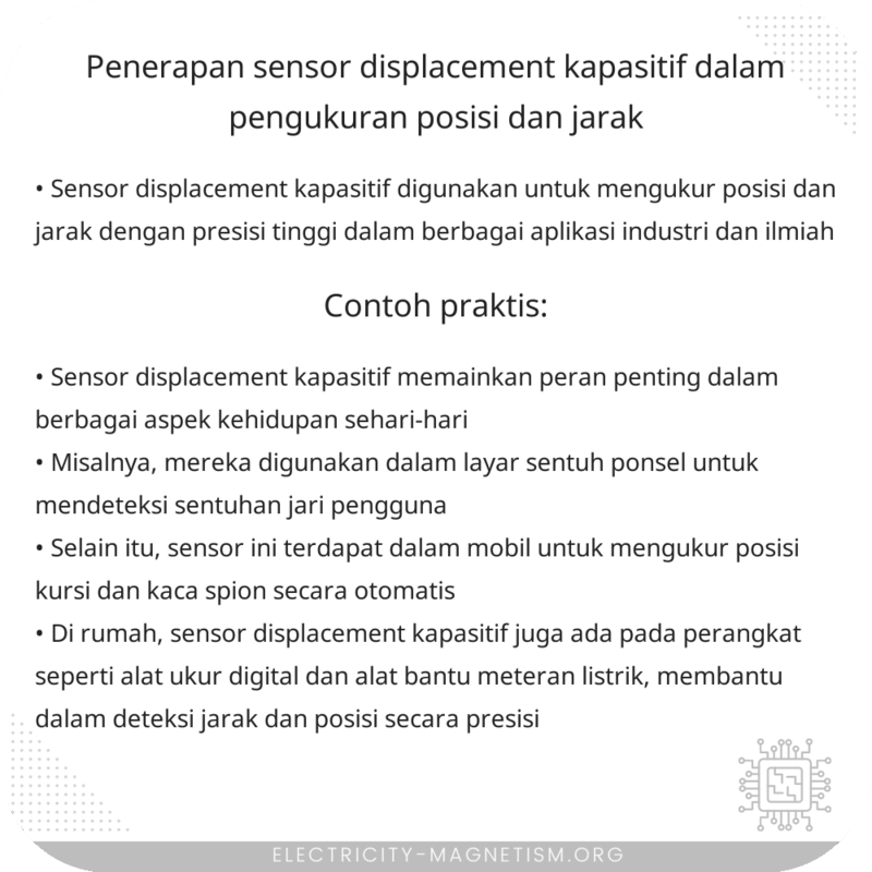 Penerapan Sensor Displacement Kapasitif dalam Pengukuran Posisi dan Jarak