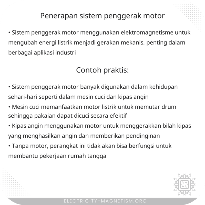 Penerapan Sistem Penggerak Motor