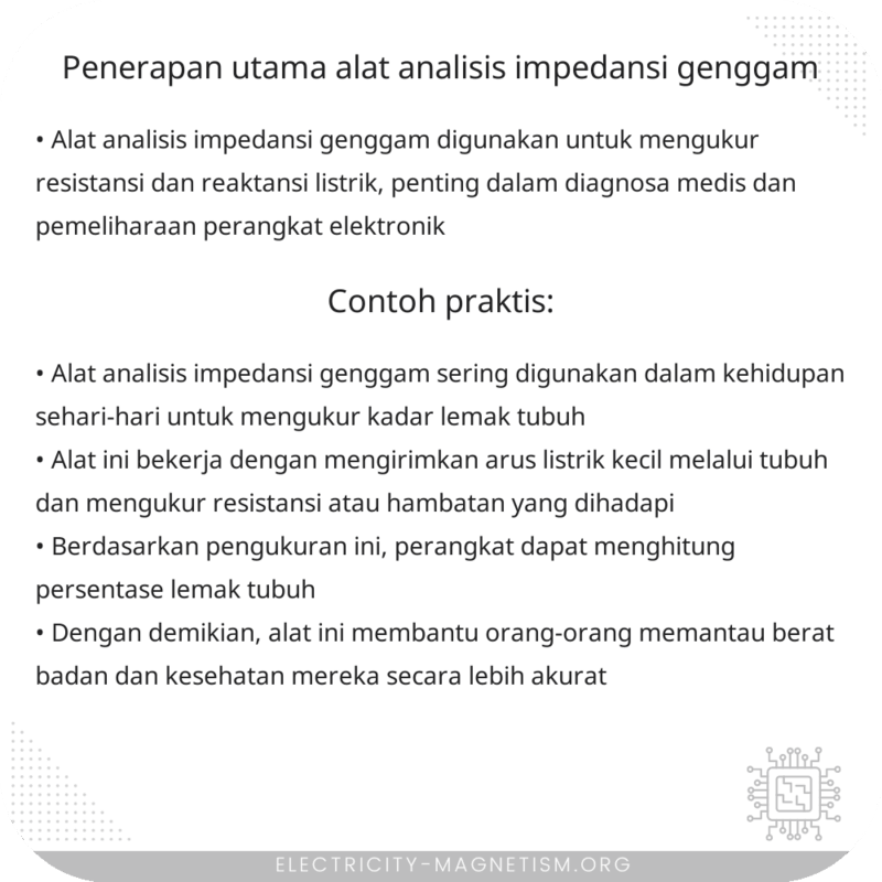 Penerapan Utama Alat Analisis Impedansi Genggam