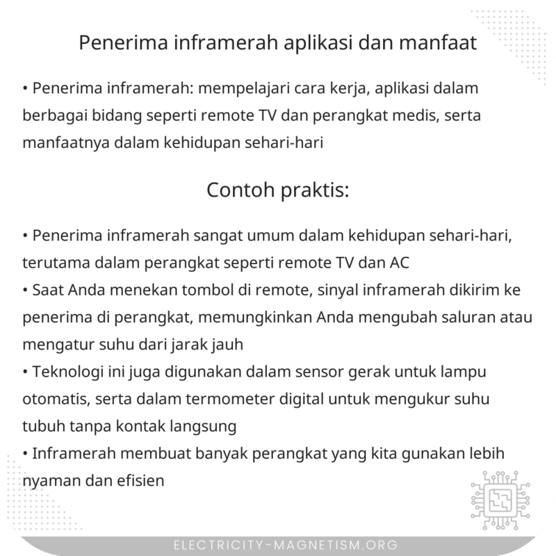 Penerima Inframerah | Aplikasi dan Manfaat