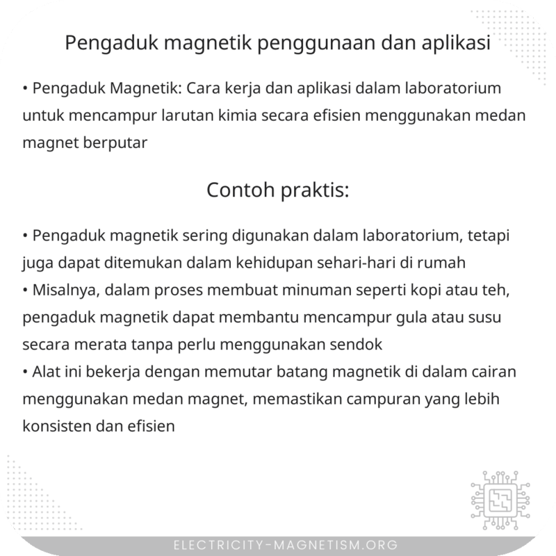 Pengaduk Magnetik | Penggunaan dan Aplikasi