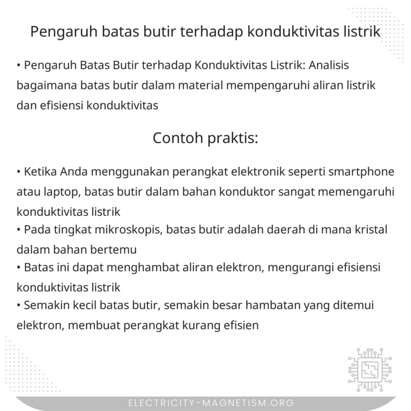 Pengaruh Batas Butir terhadap Konduktivitas Listrik