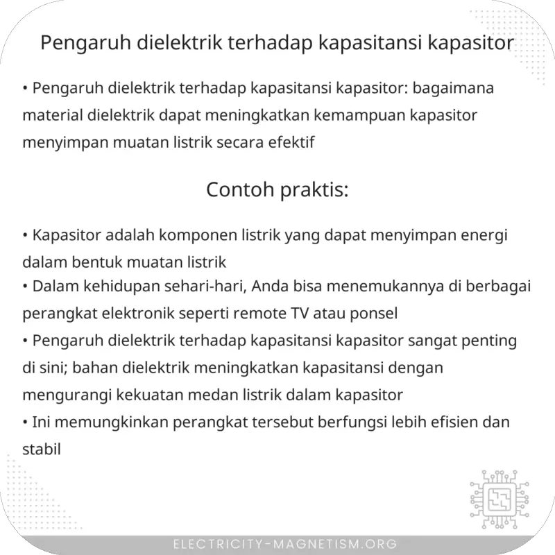 Pengaruh Dielektrik terhadap Kapasitansi Kapasitor